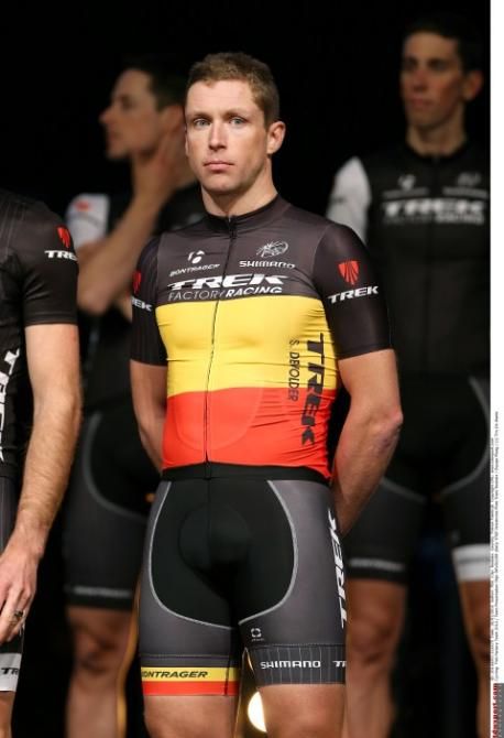 Stijn Devolder in the tricoloure of Belgium