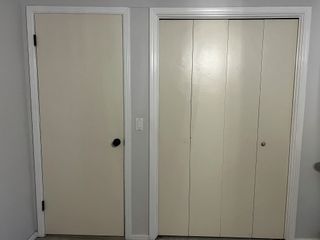 closet door before painting