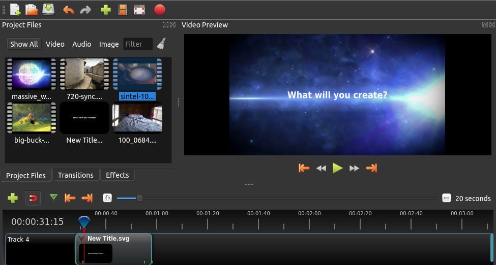 Best free video editing software: Openshot interface