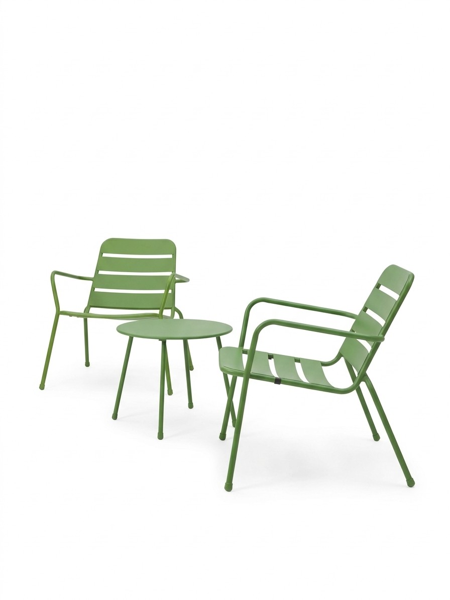 Habitat, Annika 2 Seater Metal Garden Bistro Set - Green