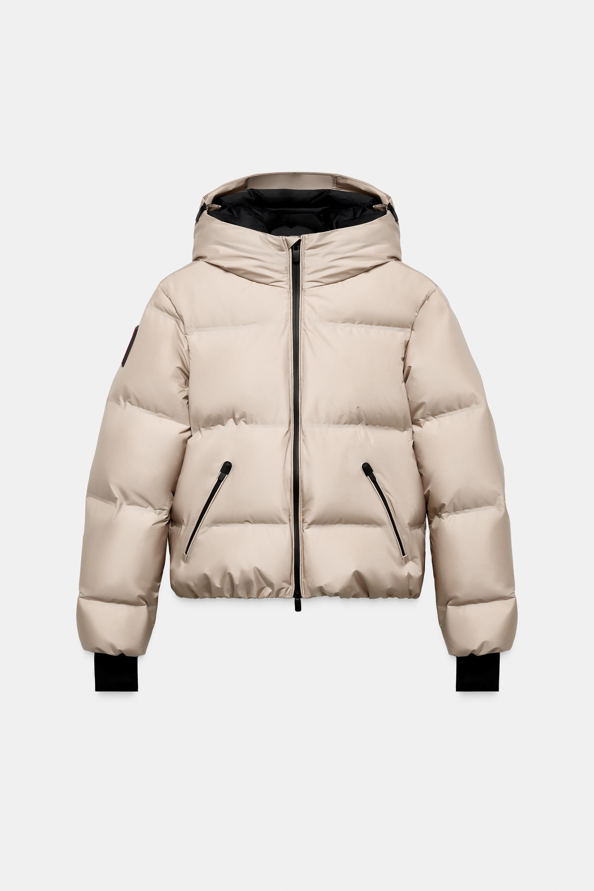 ZARA Quilted Anorak 80% Down 20% Feather Water Resistant Windproof Recco&amp;reg; Technology Ski Collection