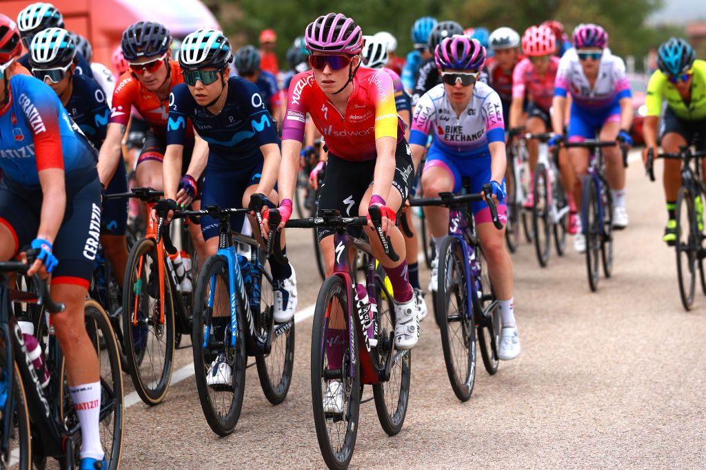 LAGUNAS DE NEILA SPAIN MAY 22 Demi Vollering of Netherlands and Team SD Worx competes during the 7th Vuelta a Burgos Feminas 2022 Stage 4 a 1251km stage from Covarrubias to Lagunas de Neila 1867m VueltaBurgos BurgosFem UCIWWT on May 22 2022 in Lagunas de Neila Spain Photo by Gonzalo Arroyo MorenoGetty Images