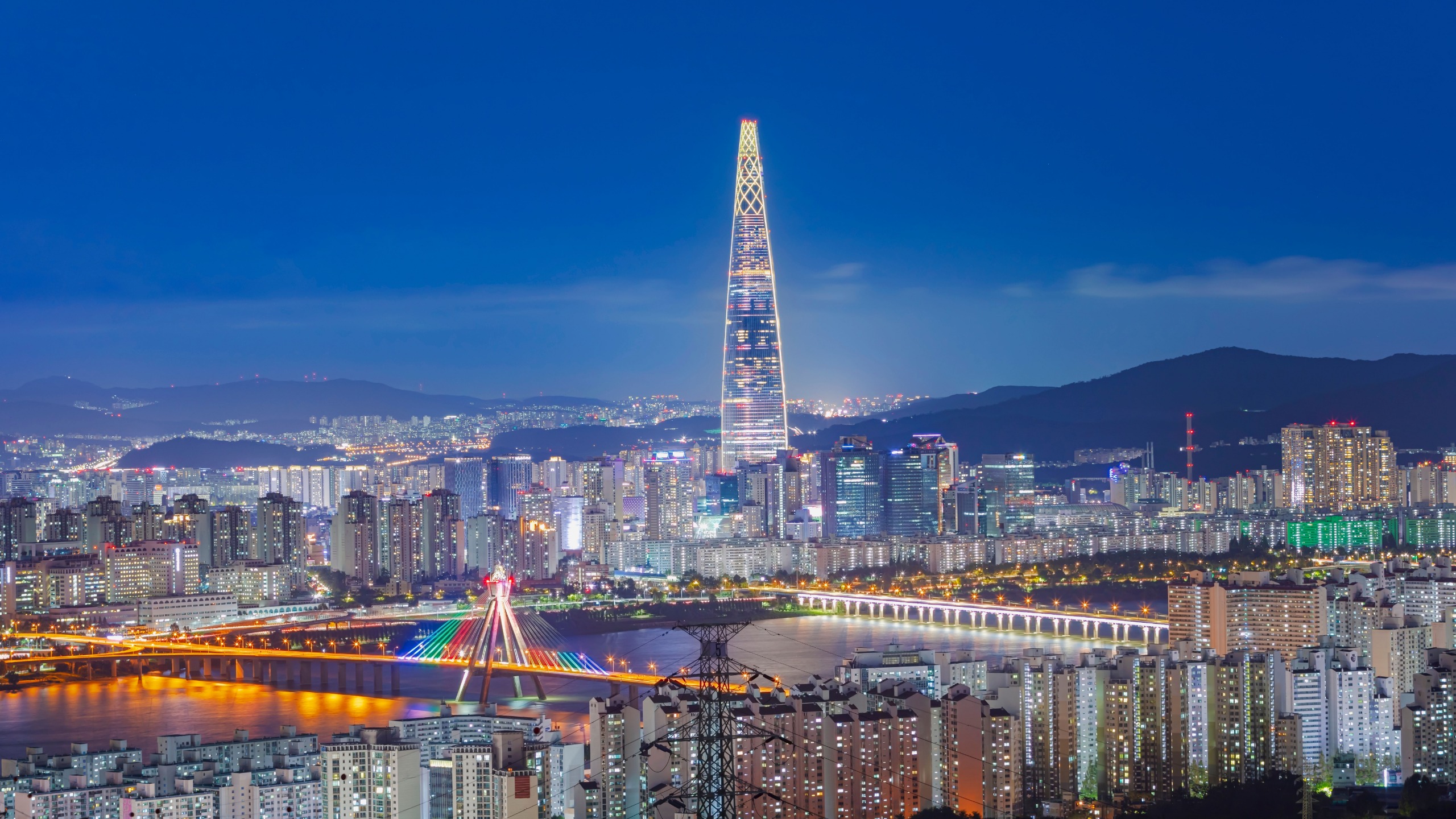 Seoul City at night South Korea