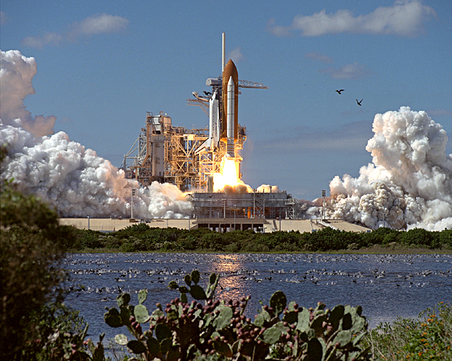 space history, STS-66, Atlantis, space shuttle launch