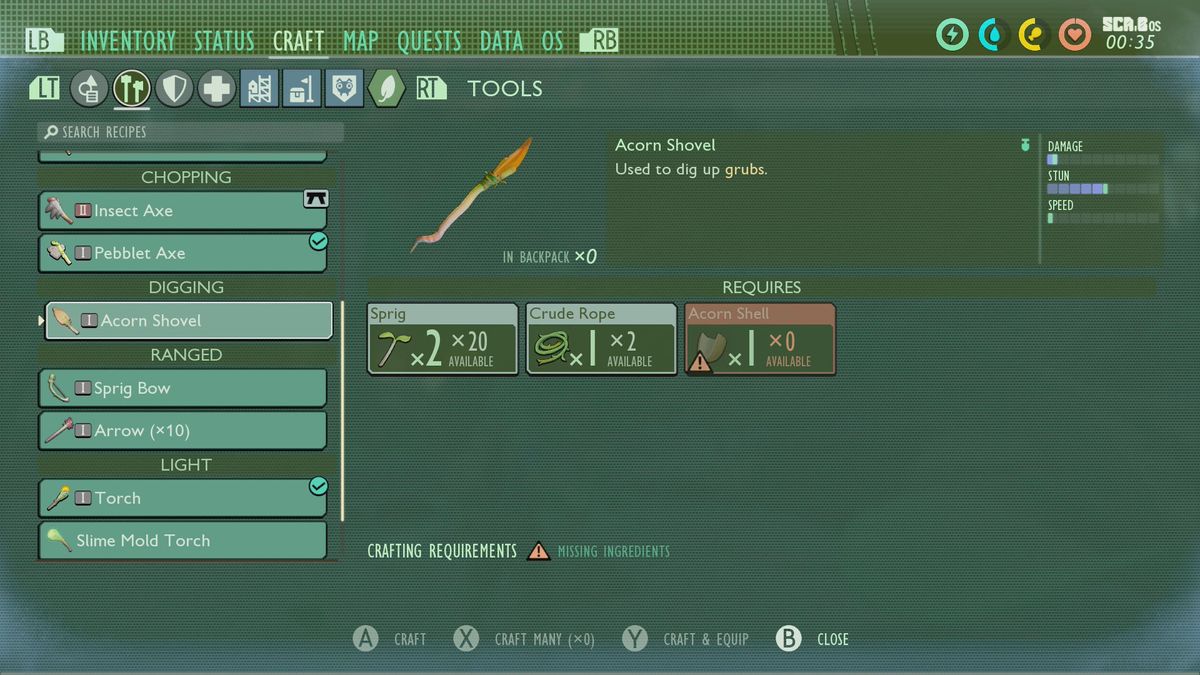 How to craft the Grounded Axe Level 2 GamesRadar+
