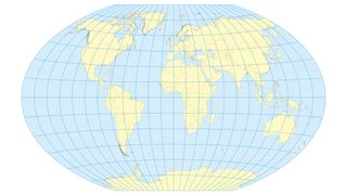 The Winkel Tripel projection world map was first designed in 1921.