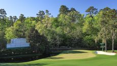 The 11th green at Augusta National