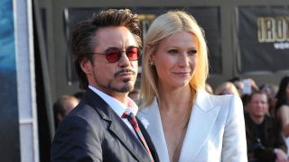 Gwyneth Paltrow and Robert Downey Jr. at the Iron Man 2 premiere
