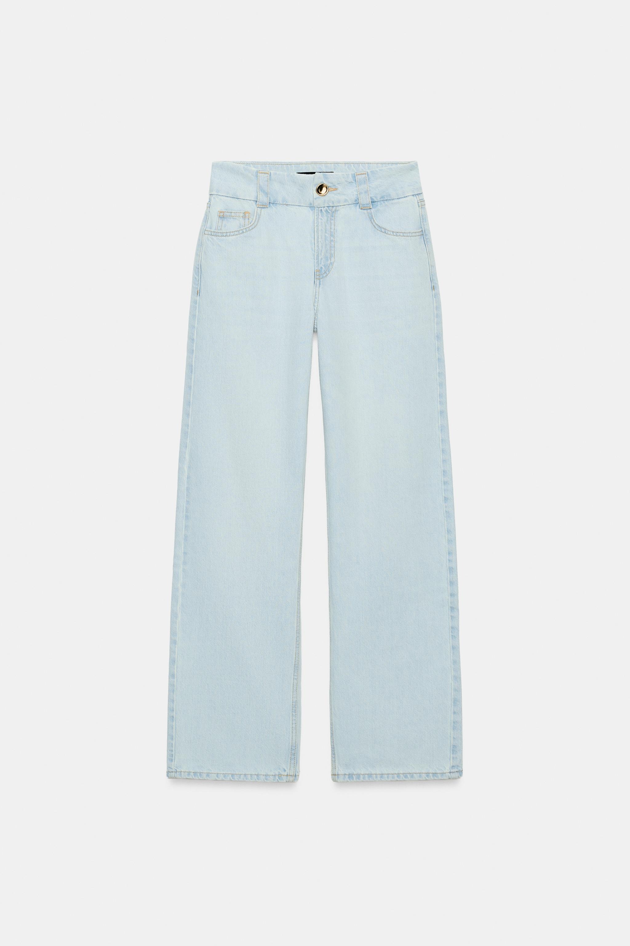 Zara, Z1975 HIGH WAIST WIDE WAIST STRAIGHT JEANS