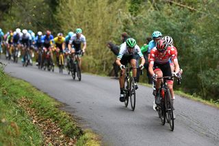 Tadej Pogacar on the attack at Itzulia Basque Country