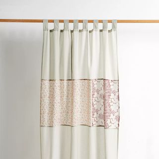 white and pink curtains