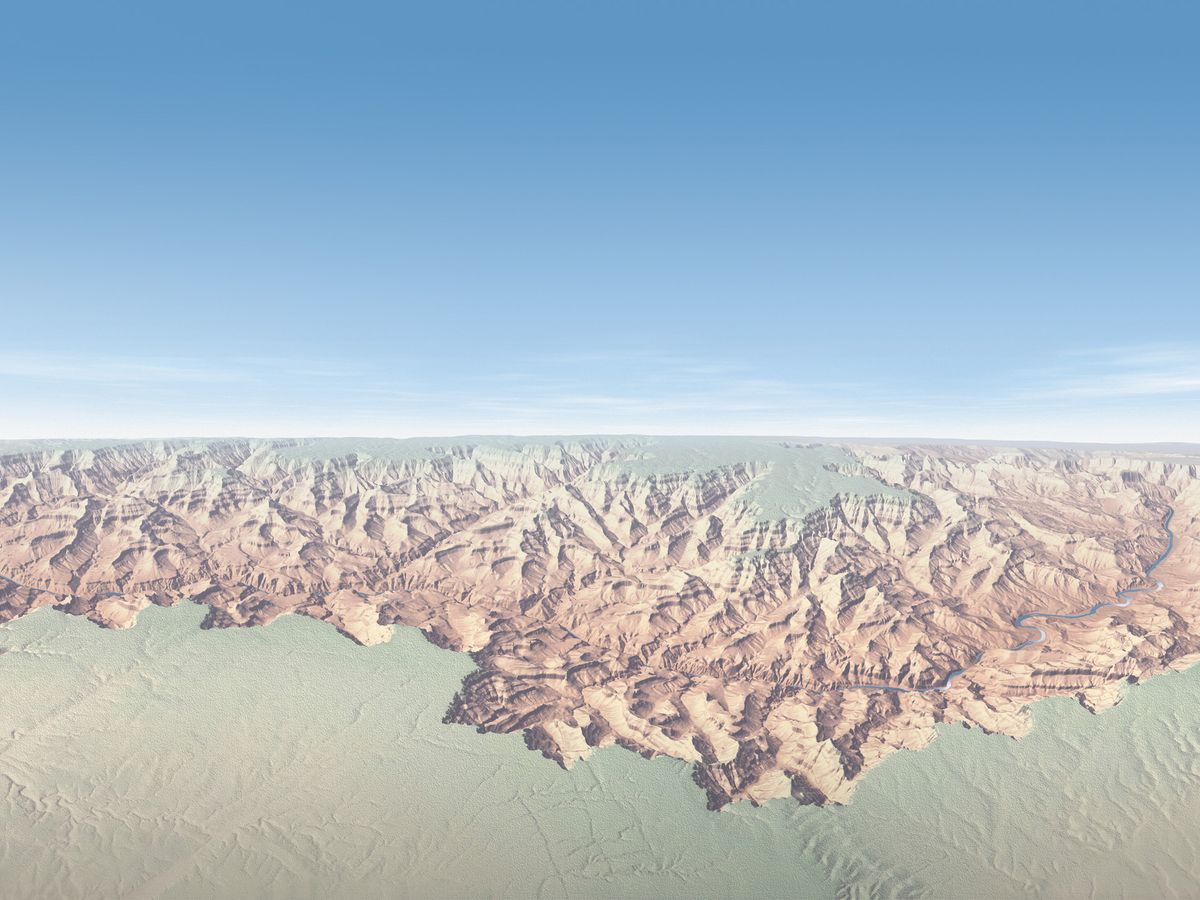 Grand Canyon aerial topography