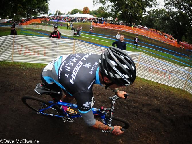Ben Berden (Raleigh Clement) dismounting at the stairs
