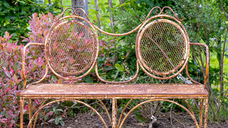 Rusty garden bench