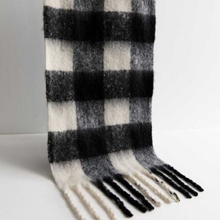 Black and white check scarf from New Look