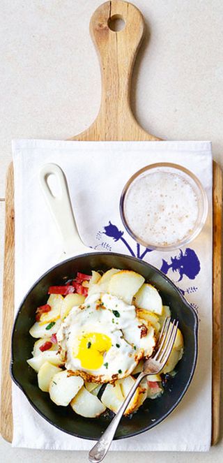 Pheasant Milanese with Parmesan spiral potatoes