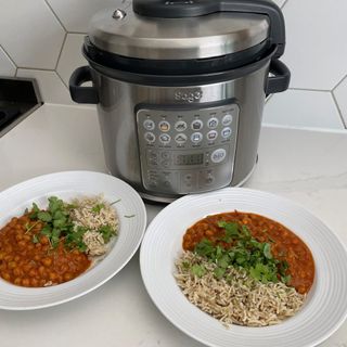 Curry and rice cooked in the Sage The Fast Slow Go