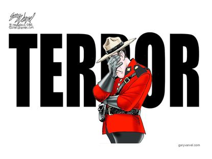 Editorial cartoon Ottawa shooting terrorism