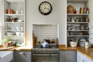 rustic kitchen shelving ideas in small flat