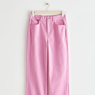 &Other Stories pink corduroy trousers