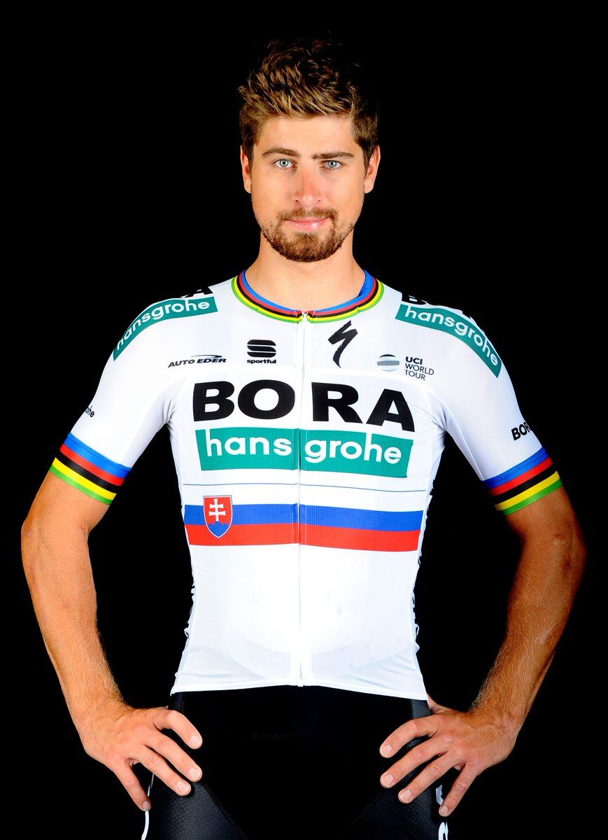 Peter Sagan and his new jersey