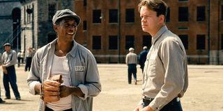 Morgan Freeman and Gil Bellows in Shawshank Redemption