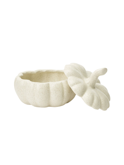 Ceramic Pumpkin Candy Dish With Lid