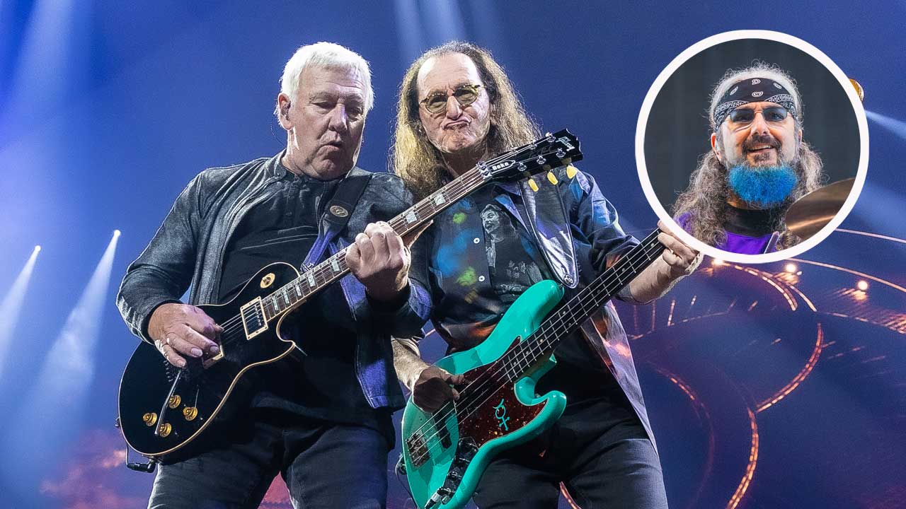 Rush and (inset) Mike Portnoy onstage