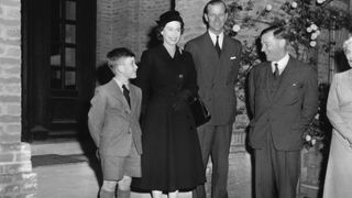 Prince Charles arrives at Cheam School in Berkshire in 1957