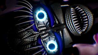 Spooky robot looking at screen in Five Nights at Freddy's Help Wanted 2 teaser.
