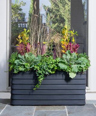 TruDrop Slat self-watering planter box