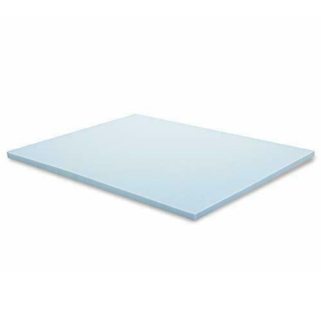 The Linenspa Gel Memory Foam Mattress Topper on a white background