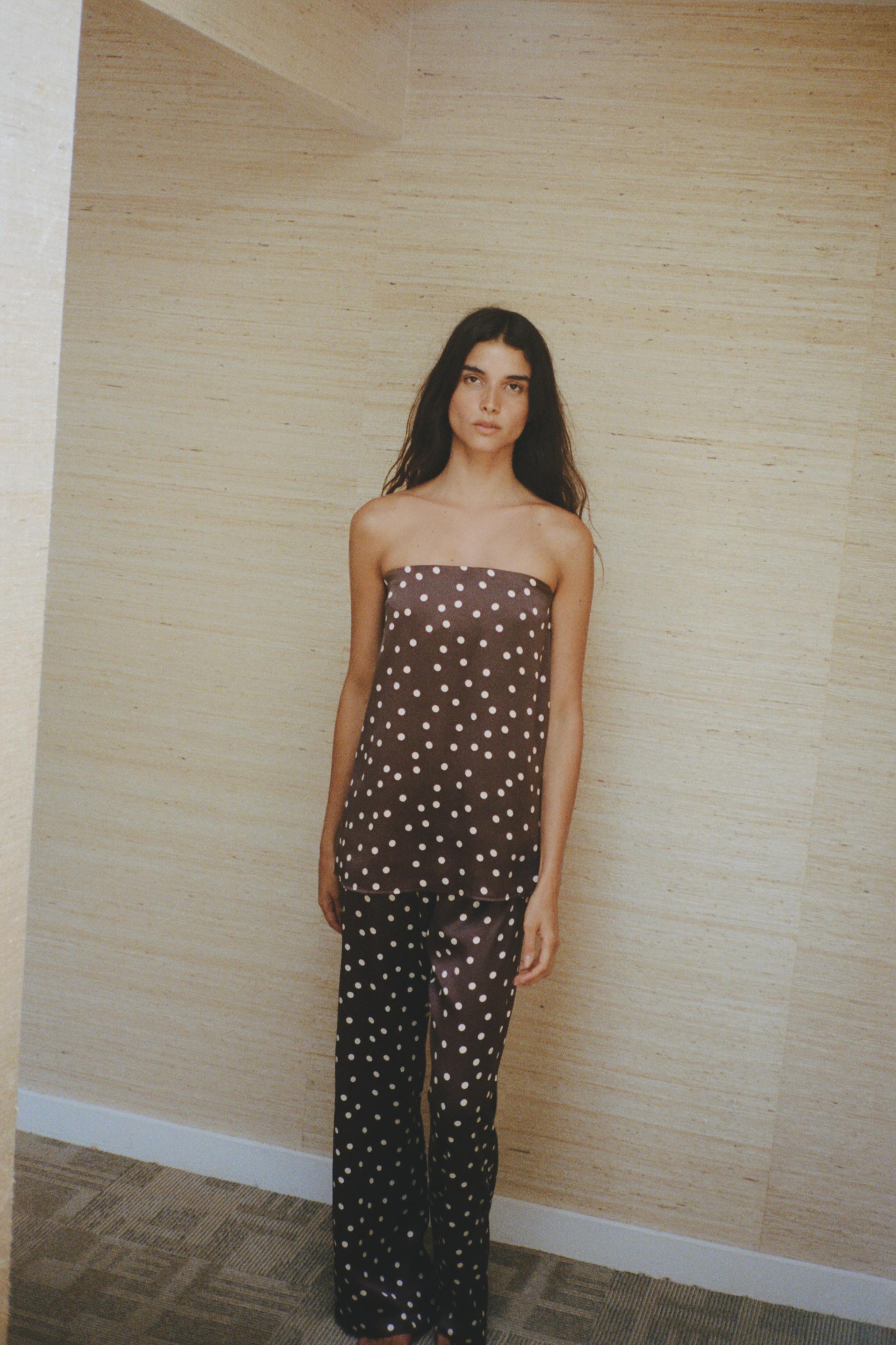 Satin effect tube top
