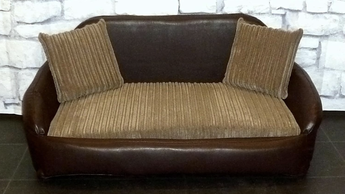 Brown dog sofa