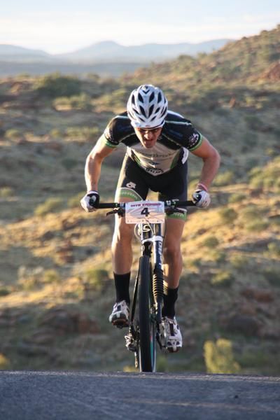 Aiden Lefmann on a flier up Anzac Hill