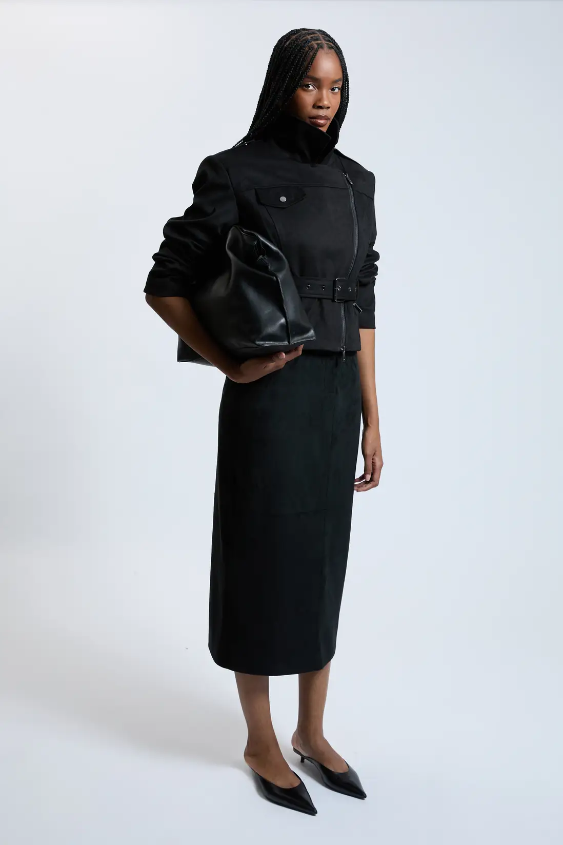 karenmillen, Faux Suede Pencil Skirt