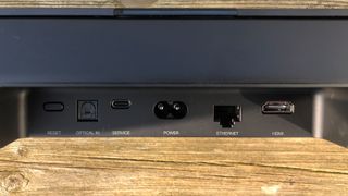 Bowers & Wilkins Panorama 3 connectivity ports at rear
