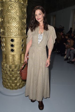 Katie Holmes in a Chloé peasant dress.