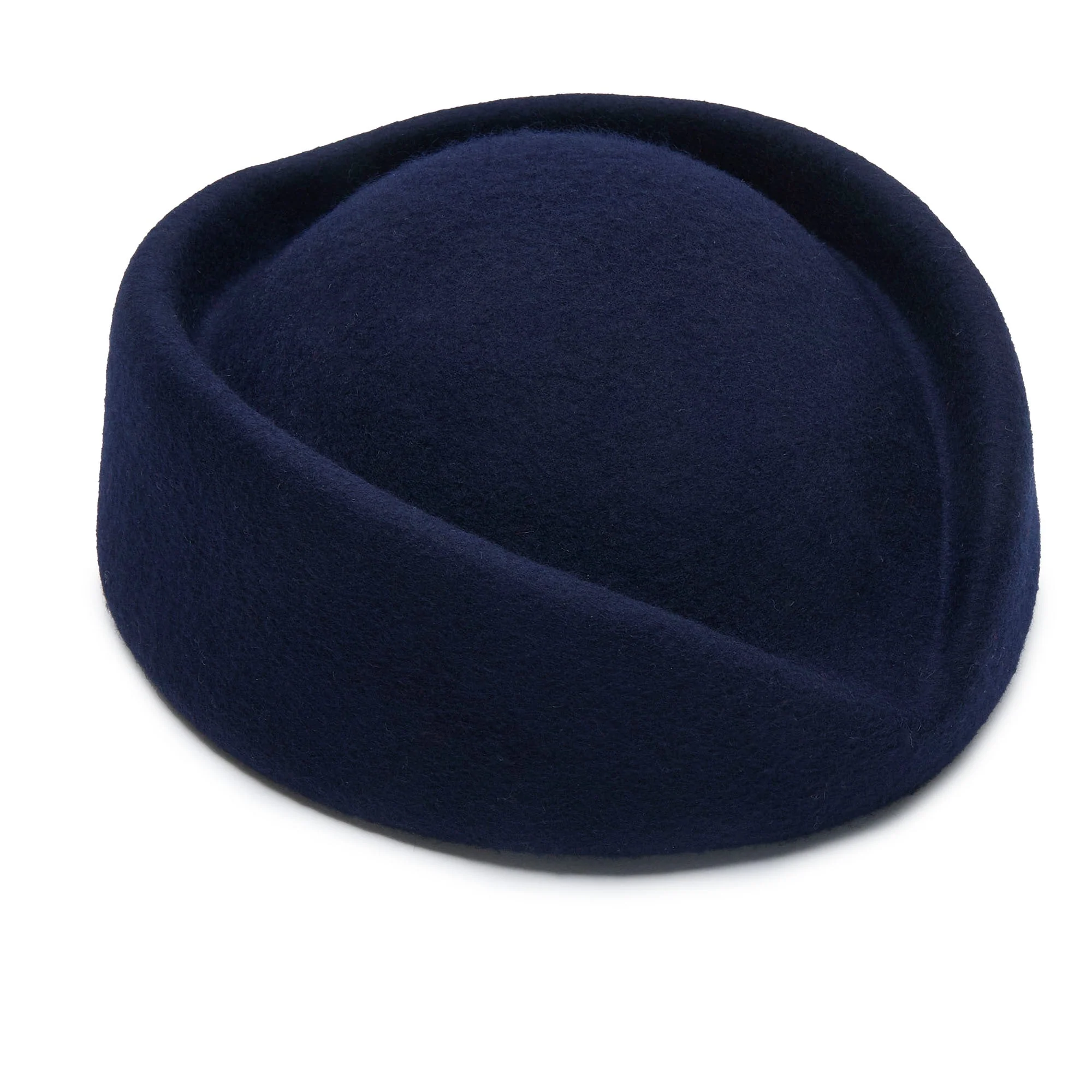 Lele Sadoughi, Navy Contoured Pillbox Hat