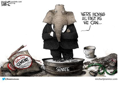 Political cartoon U.S. McConnell GOP senate