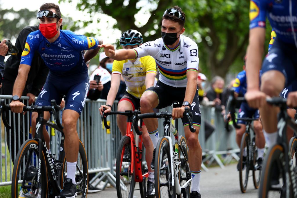 BREST FRANCE JUNE 24 Julian Alaphilippe of France and Team Deceuninck QuickStep during the 108th Tour de France 2021 Team Presentation LeTour TDF2021 on June 24 2021 in Brest France Photo by Michael SteeleGetty Images