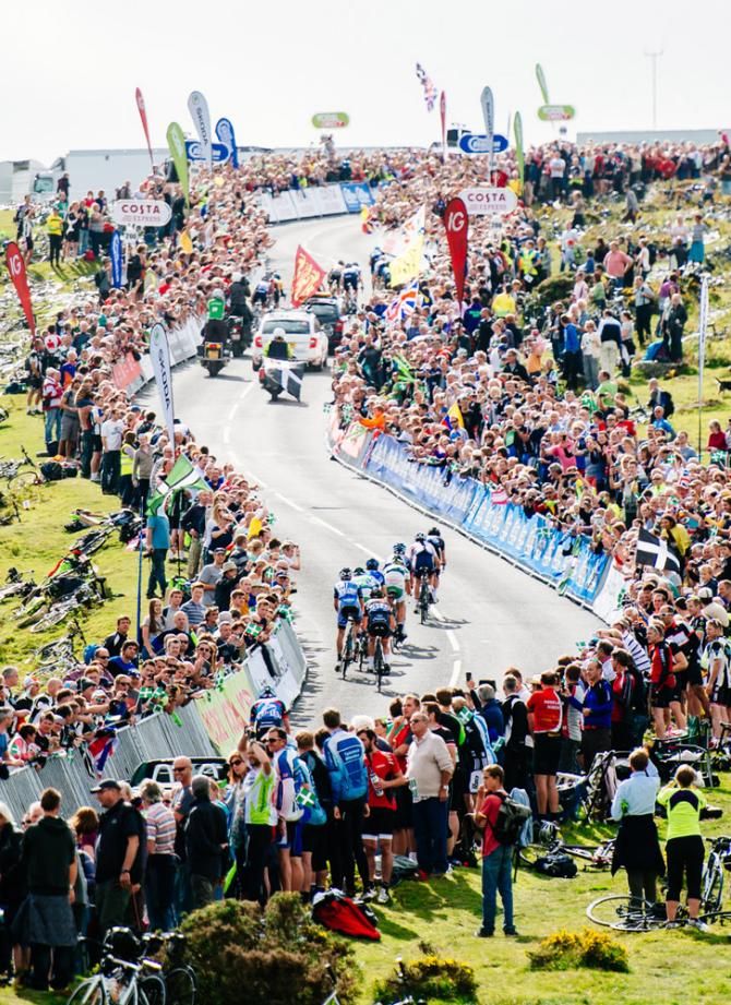 The fans turned out in a huge way for the Tour of Britain's first ever uphill finish at Haytor.