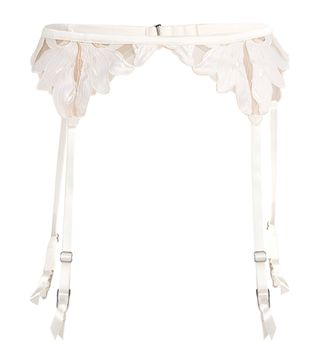 Lily Embroidery Garter Belt