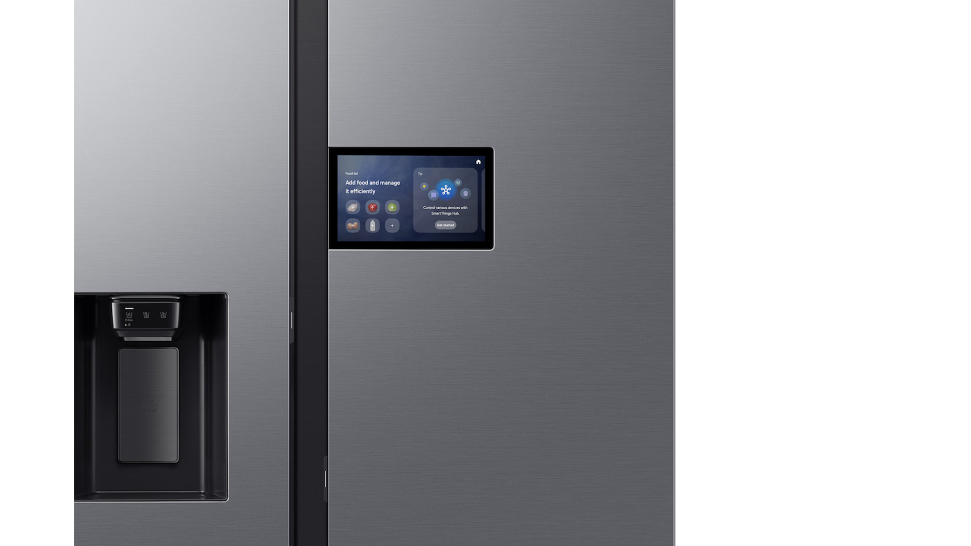 Samsung Bespoke AI Side-by-side refrigerator Family Hub 9-inch