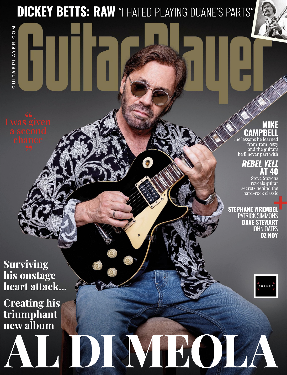 Al Di Meola adorns the cover of the September 2024 issue of Guitar Player