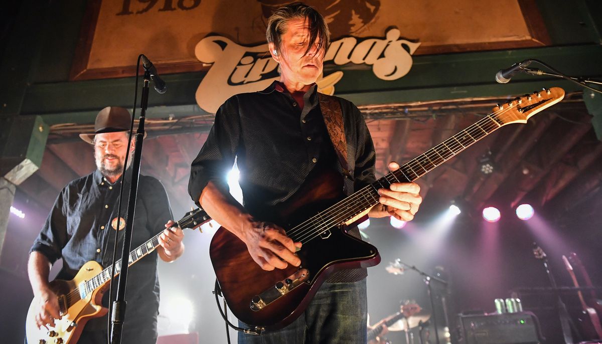 Patterson Hood (left) and Mike Cooley of Drive-By Truckers perform at Tipitina&#039;s on September 26, 2019 in New Orleans, Louisiana