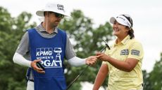 Haeran Ryu and her caddie at the KPMG Women's PGA Championship