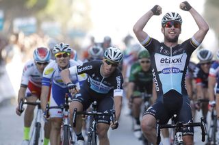 Mark Renshaw and Mark Cavendish celebrate another victory together
