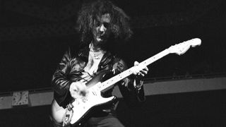 Ritchie Blackmore playing guitar with Deep Purple at Nippon Budokan, August 17th, 1972.