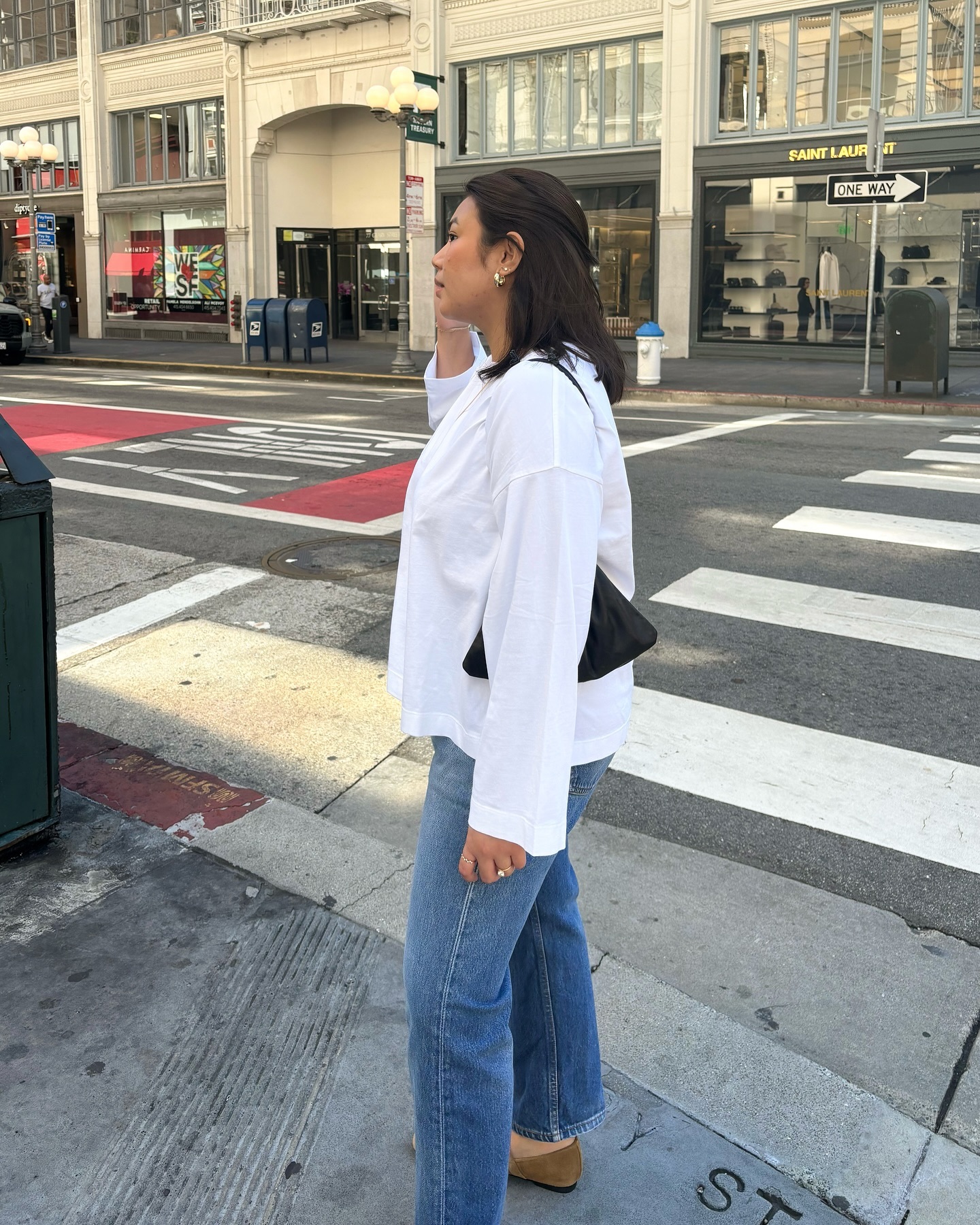 An image of @marina_torres wearing an example of what clean girl aesthetic fashion looks like in 2025.